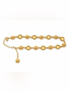 Gold Sunburst Link Waist Belt - Women Accessories